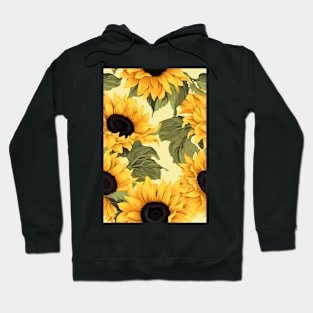 Sunflower Pattern - Seamless Sunflowers Hoodie